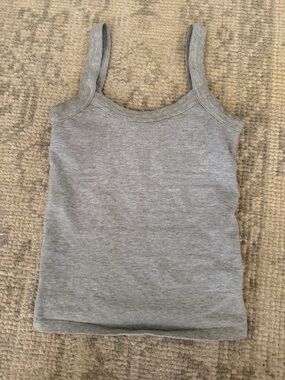 TNA Gray Ribbed Tank Top